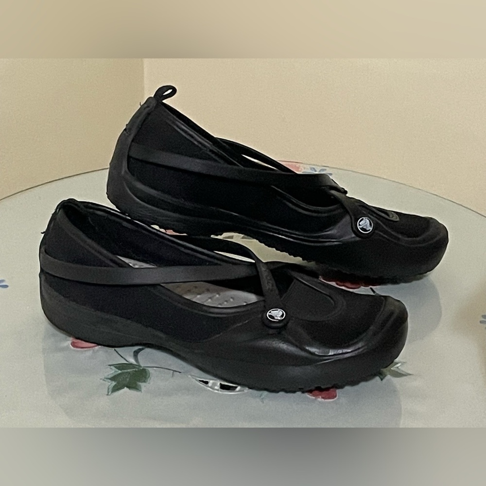 Stylish Black Women's Criss Cross Mary Jane Shoes Size 7